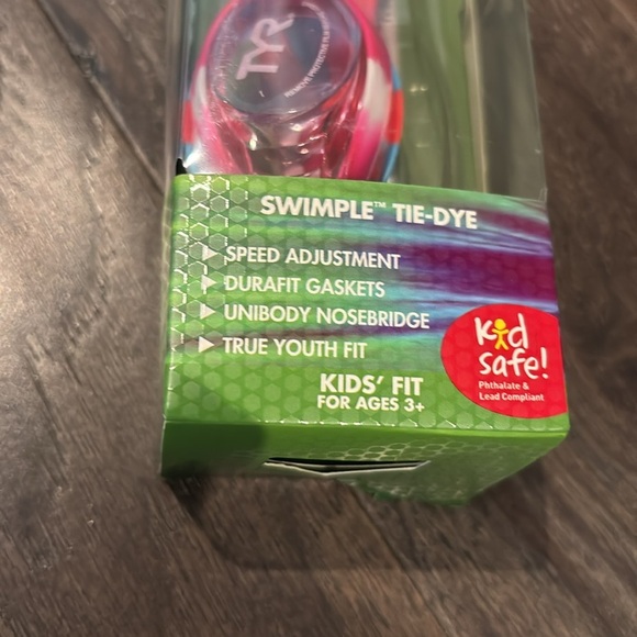 TYR Swim Goggles,Swimple Tie Dye,UVA/UVB protection,Anti-Fog,Durafit,easy adjust - Picture 5 of 7